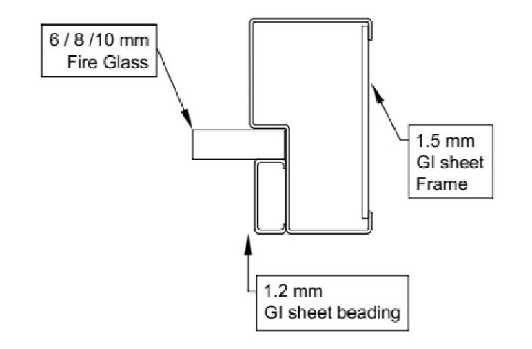 Fire Resistant Glass Window Fireproof Window Construction