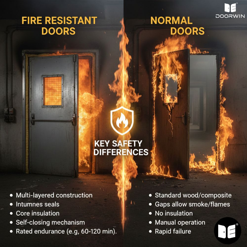 Fire Resistant Doors vs Normal Doors Key Safety Differences India